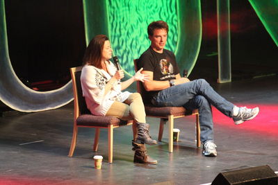 Young couple sitting on chair