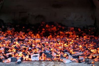 Close-up of glowing coal, just perfect for barbecue