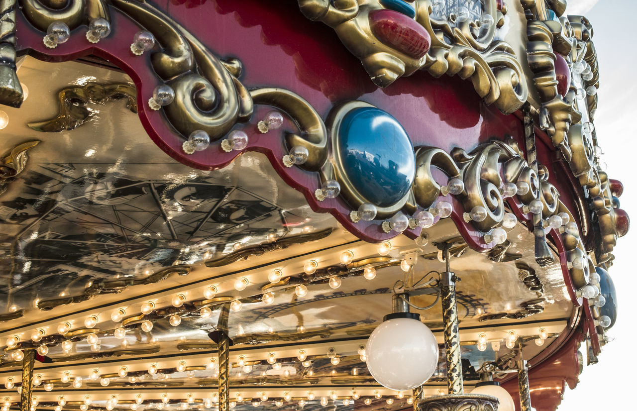 LOW ANGLE VIEW OF CHANDELIER