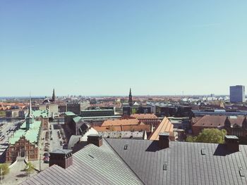 High angle view of cityscape