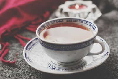 Close-up of coffee on table