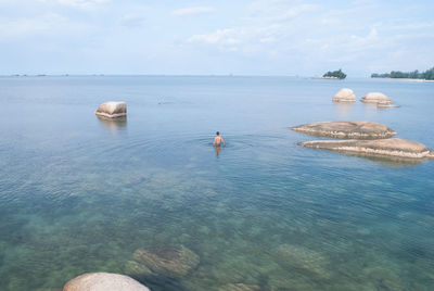 Scenic view of sea against sky