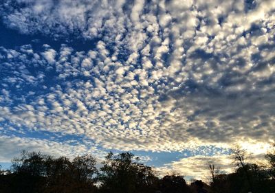 Low angle view of cloudy sky