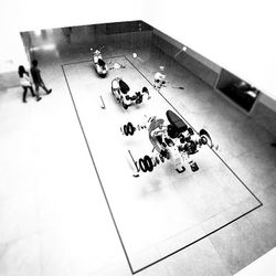 Close-up of woman standing on floor