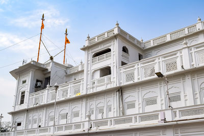 View of details of architecture inside golden temple - harmandir sahib in amritsar, punjab, india