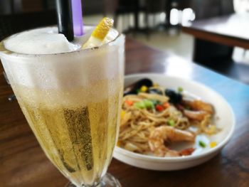 Close-up of drink on table