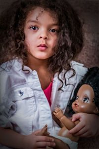 Portrait of cute baby girl