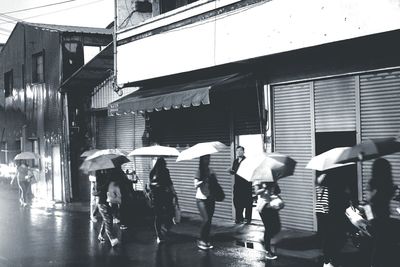 Woman standing in city