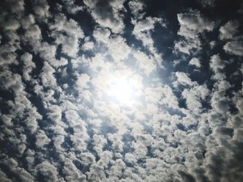 Low angle view of clouds in sky