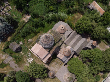 Directly above view of rooftop of sanahin monastery