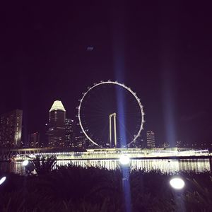 City skyline at night