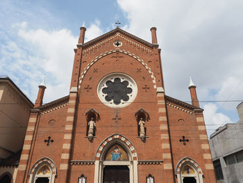 Low angle view of church against sky