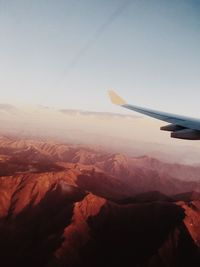 Aerial view of mountains against sky