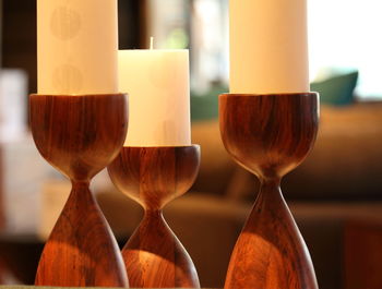 Close-up of wineglass on table