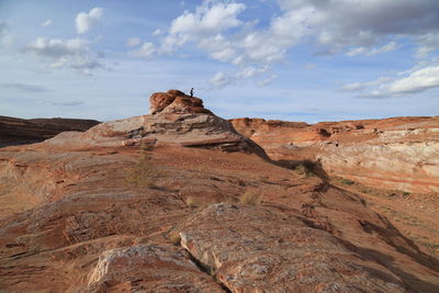 Scenic view of rocky mountains against sky