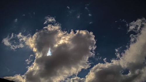 Low angle view of cloudy sky