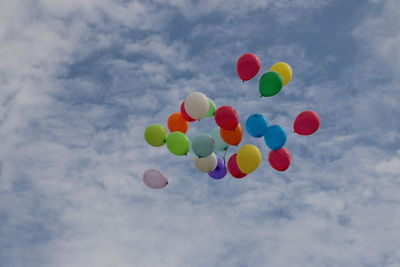 The release of balloons for school birthdays