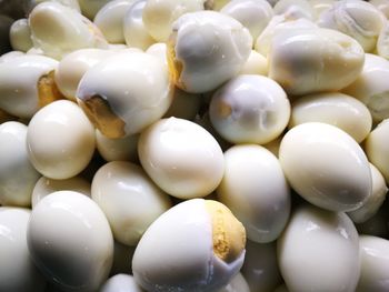 Full frame shot of boiled eggs