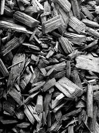 Full frame shot of firewood