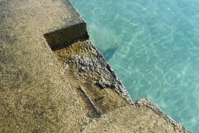 High angle view of sea
