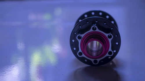 Bicycle rear hub on blur background