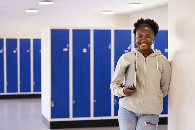 Teenage girl looking at camera