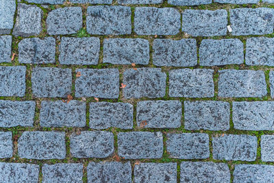 Full frame shot of cobblestone street