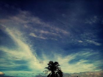 Low angle view of cloudy sky