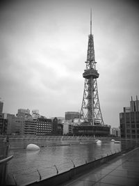 View of buildings against cloudy sky