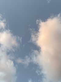 Low angle view of clouds in sky