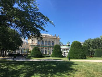 View of historic building against clear sky