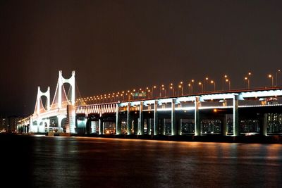 Illuminated built structure at night