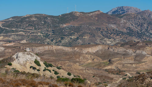 Scenic view of arid landscape against sky