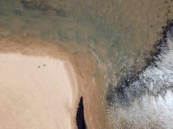 High angle view of beach