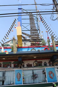 Low angle view of built structure against clear sky