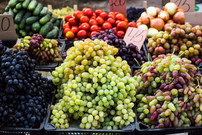 Fruits for sale at market stall