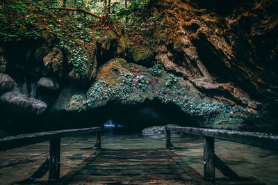 Scenic view of rocks by sea