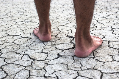 Low section of man on ground
