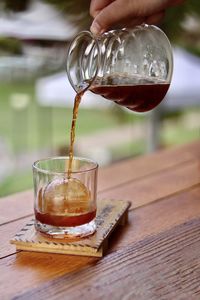 Close-up of drink on table