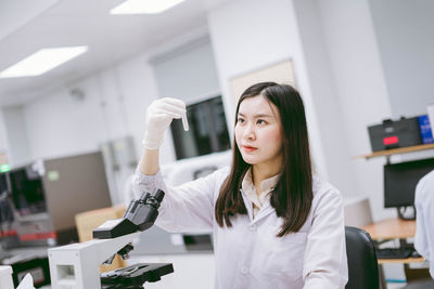 Portrait of woman working