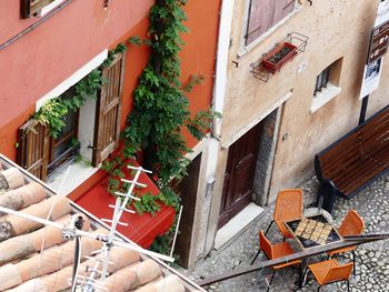 High angle view of abandoned building