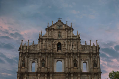 Low angle view of historical building against sky