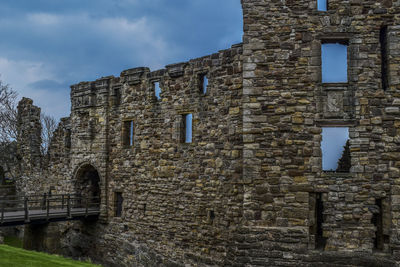 Exterior of historic building against sky