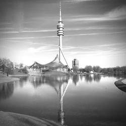 Reflection of buildings in water