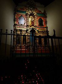 Illuminated built structure at night