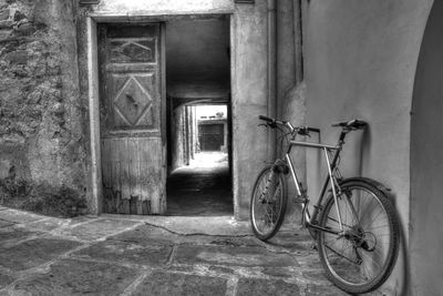 Bicycle in front of building