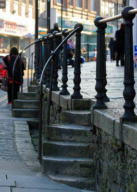 Woman standing in city