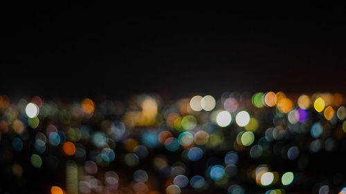 Defocused lights at night