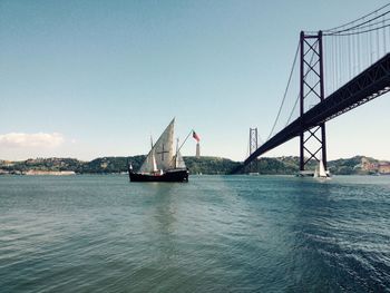 Boats sailing in sea