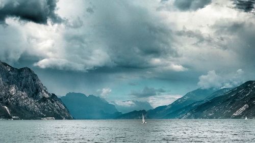 Panoramic view of sea against sky